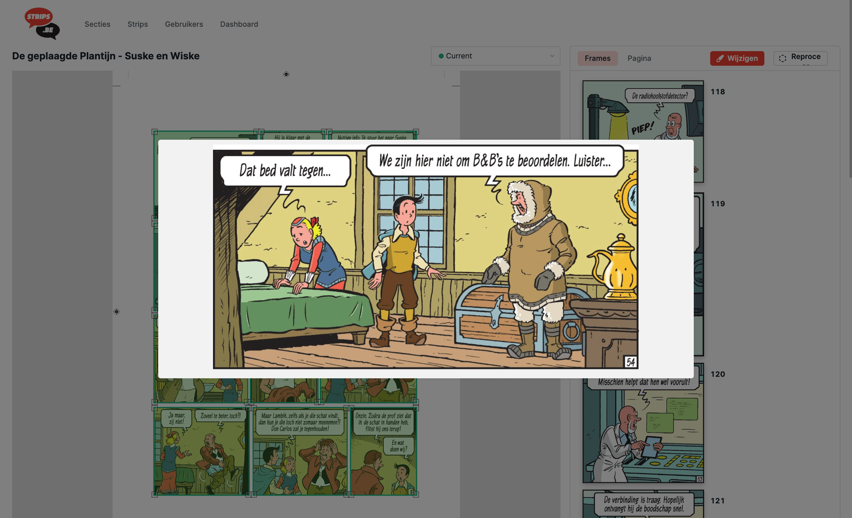 Previewing a single panel as readers see it in the app